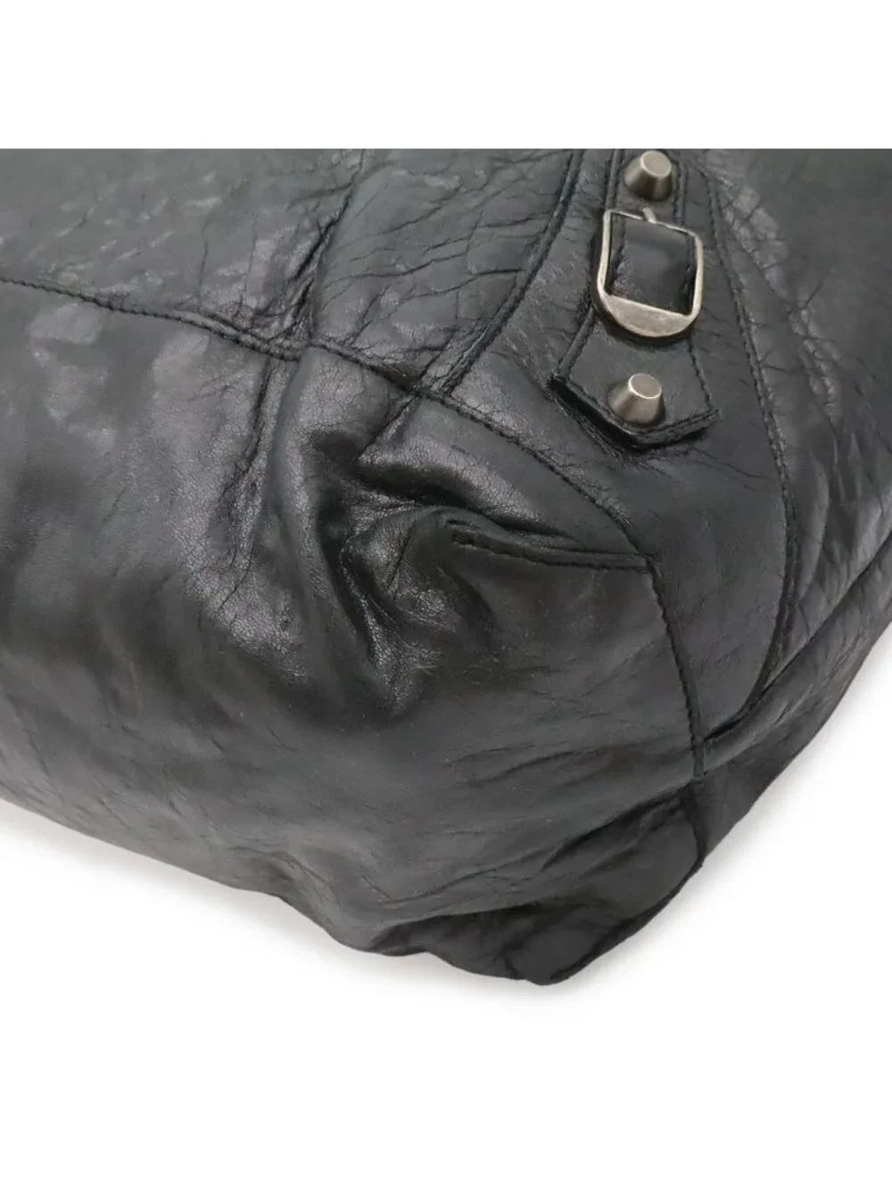 Balenciaga the Day Shoulder Bag Crossbody Leather Black